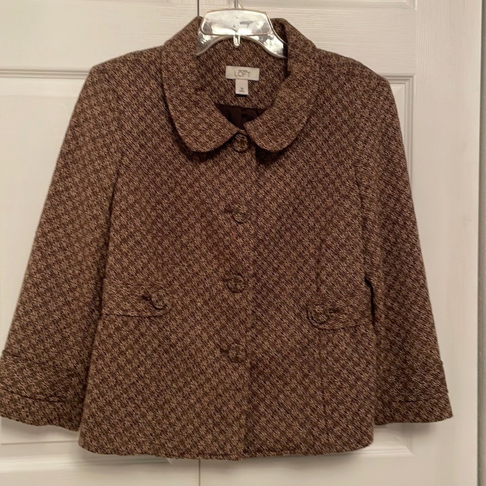 LOFT ANN TAYLOR Pattern Blazer Jacket for Fall & Winter Size 10 Great Condition